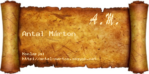 Antal Márton névjegykártya